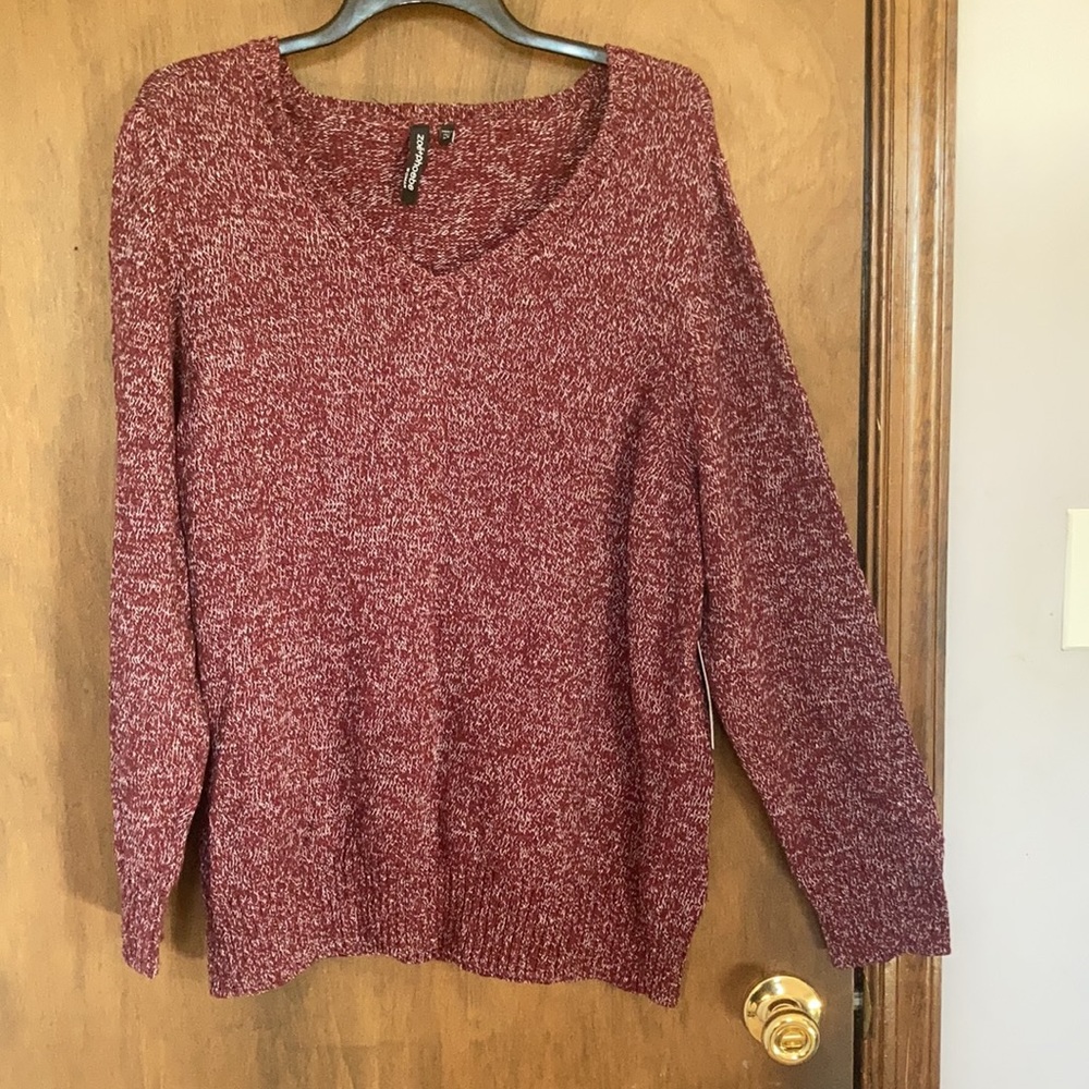 Zoe + Phoebe sweater tawny port heathered pullover casual office 3X - Picture 12 of 17